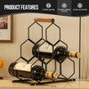 Drincarier Small Black Wine Rack 6 Bottle Holder Countertop -