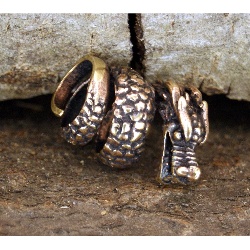 Kiss of Leather Dragon Beard Bead Bronze 8mm Inner Diameter,