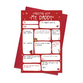 Christmas Gifts for Dad, Daddy Christmas Cards Gifts from Kids, Cute Questions& Answer Interview Christmas Gifts for Dad, Unique Christmas Gift ideas for Daddy, Fun Xmas Cards Gifts