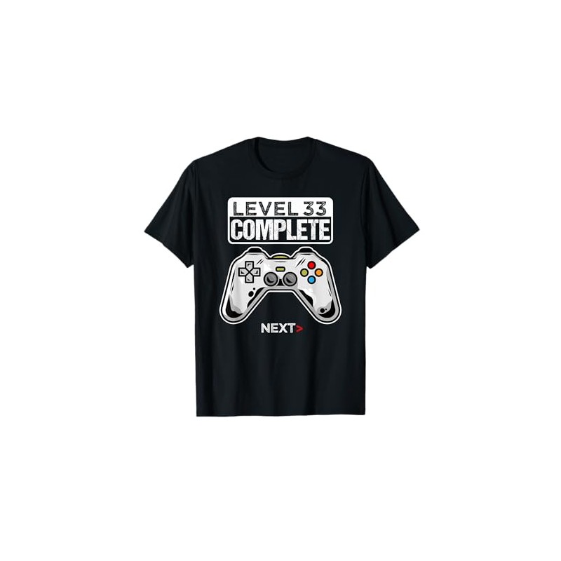 33 Anni Compleanno regalo videogiochi level 33 complete Maglietta
