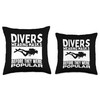 Scuba Diving Mask Pun Funny Scuba Diver Throw Pillow