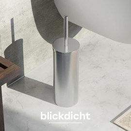 Escobilla de baño de silicona y acero inoxidable SAVEGA con soporte discreto SAV011n