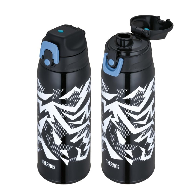 Thermos FJJ-802WF BKY Vacuum Insulated 2-Way Bottle, 0.8L/0.83L Black Yellow