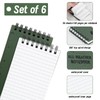 SHILIPAIJC 6pcs Waterproof Notebook with 2 Pens, Small Pocket Notepad