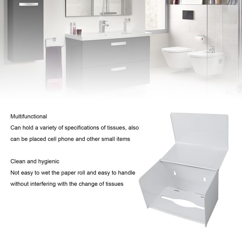Toilet Paper Holder with Shelf Space Aluminum Waterproof Wall Mounted