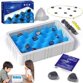 OCAR Juego de Ajedrez Magnético,Portable Magnetic Battle Chess with Storage BagJuego de Imán de Mesa de Estrategia con Ranura de Esponja/Cuerda,Juegos de Mesa para Reuniones Familiares