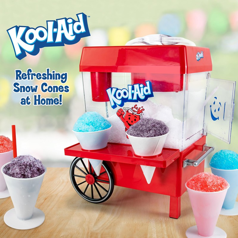 Nostalgia Kool-Aid Snow Cone Shaved Ice Machine - Retro Table-Top