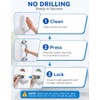 2 PCS Grab Rails for Bathroom, 17" Suction Shower Grab