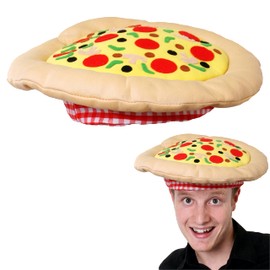 Adults Pizza Hat Fancy Dress Accessory Hat Novelty Headwear Italian Fancy Dress Costume - Pack Of 12