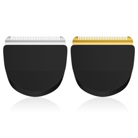 CR8GR8 2 Pack Professional Peanut Replacement Blade-Precision-Ground for Smooth Cutting Snap-On Compatible with Wahl Peanut Clippers & Trimmers #2068-300Black/Silver,Black/Gold