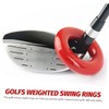 Abaodam Golfing Weighted Practice Tool 2pcs Iron Golf Swing Rings