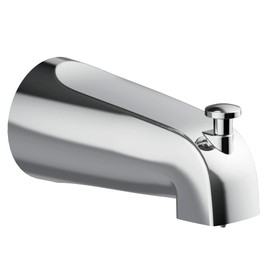 Design House 522912 Slip-On Pull-Up Wall Mount Tub Diverter Spout, Polished Chrome