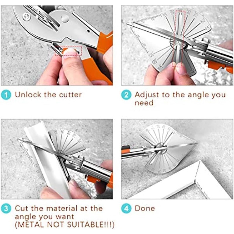 Askan Upgraded Multi Angle Miter Shear Cutter Cuts 45 to