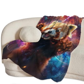 Lesser Panda Blanket Funny Red Panda Gifts for Girls Boys Woman Kids Lesser Panda Lover Throw Blankets Soft Blanket Warm Fleece Flannel Plush Blankets for Bed Sofa Couch 40"x50"