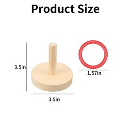 Bird Training Toy, Wooden Parrot Basketball Toy with Colorful Stacking Rings, Fun Interactive Toys for Small and Medium Birds, Budgie Bird Toys for Training, Exercise, Play and Entertainment