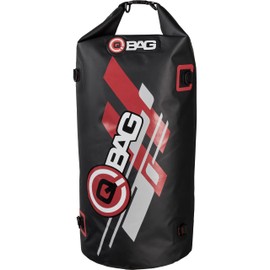 QBag Luggage Roll Waterproof Ocean Bag 50 Litres – Robust, Waterproof, Versatile – Nylon Material Black/Grey/Red