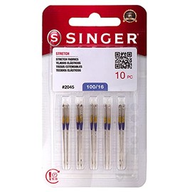 SINGER 10-Pack Stretch 2045 Sewing Machine Needles, Size 100/16