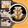 7 Pack Gold Mixing Bowls Set with 5 PCS Kitchen