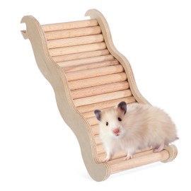 Totority Hamster Ladder Climbing for Cage Accessories Secure Non Slip Wooden Ramp for Hamsters Rats Bearded Dragons Easy Install Multi Functional Reptile Bridge and Play Staircase