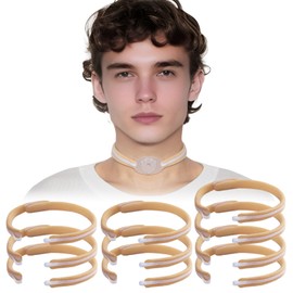 EHUSPU Tracheostomy Tube Holder – Adjustable Trach Tube Neck Strap with Hook Loop, Soft Foam & Breathable Fabric, Skin-Friendly Tracheostomy Neckband Collar, Post-Op, ICU & Home Care 10pcs Large Size