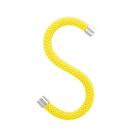 Peppermint Products Loop Hook, Textile S Clothes Hooks Made of Rope, Set of 5 (Yellow)