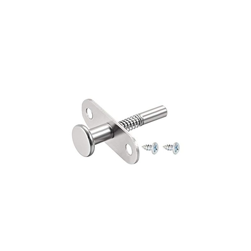 sourcing map Plunger Latches Spring-Loaded Stainless Steel 6mm Dia Head