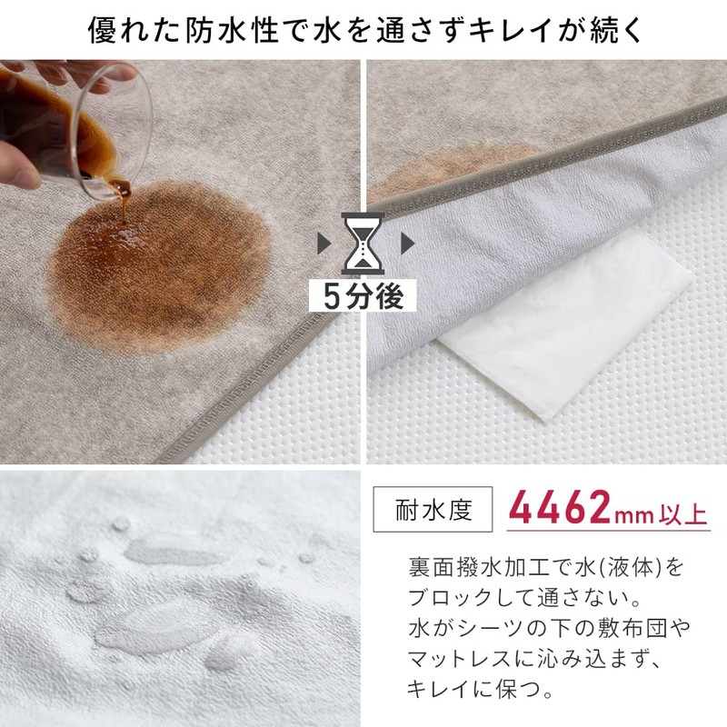 IRIS OHYAMA Waterproof Mattress Cover, Single, Box Sheet Type, Compatible