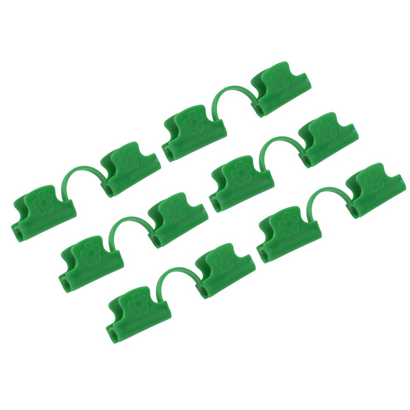 50Pcs Greenhouse Clamp PE Plastic 2 Head Plant Film Clamp