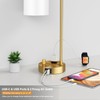 Innqoo Gold Lamp for Bedroom - Industrial Bedside Table Lamp