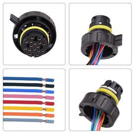 WMPHE Compatible with 6l80E 6l90E External Harness Repair Kit Chevy GMC 6L80E 6L90E, Automatic Transmission 6R60 6R80 6R75, Wiring Plug in Connector TCM T43, Harness Pigtail Repair 1292813 350-0168