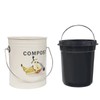 SOTECH Round Compost Bin Kitchen Garbage Can for Kitchen Counter