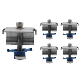 Adamax SPEC158-5PK Solar Panel End Clamps for 1-5/8 in. Steel Strut Channel, Solar Panel Kit with End Clamps and Cone Nuts for Mounting Solar Panels, Pack of 5