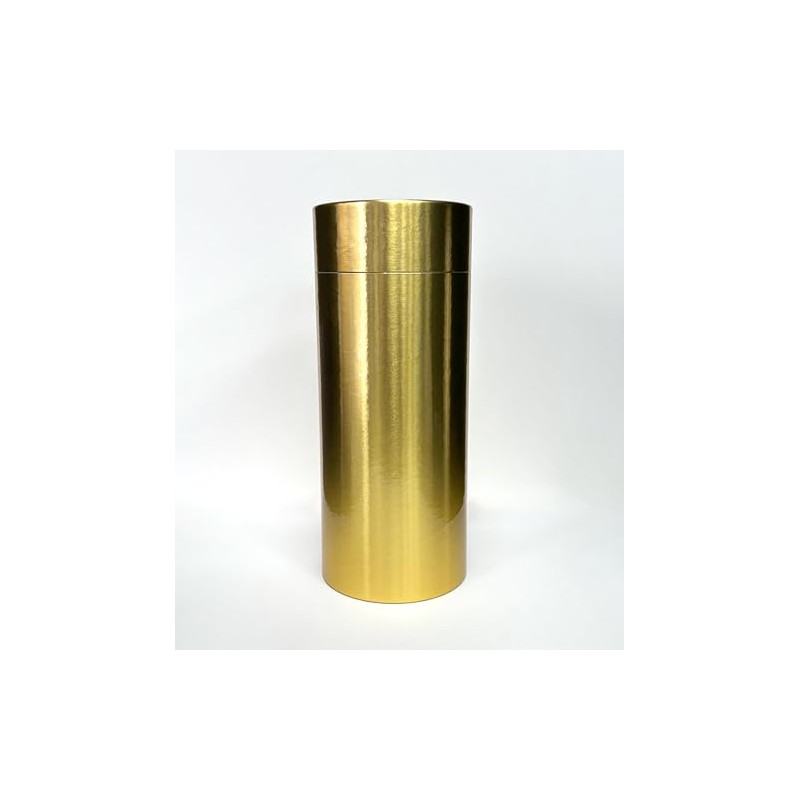 shiny gold scatter tube for ashes