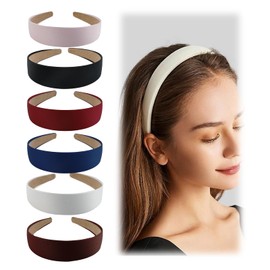 Pack of 6 Women's Wide Headband Stylish Headband Hair Accessories Women You Can DIY Design Headband Black 6 Colours Headband Wide for Holiday Outfits Everyday Outfits Home Use
