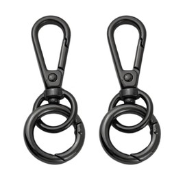 TANJUN Key-Chain with Quick-Release Spring Clip Keyrings - Car Keychain for Men or Women.bags,Purses (Black)