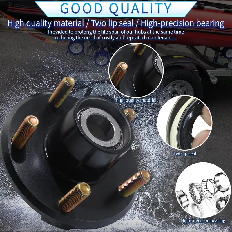 5 on 4.5 Trailer Hub Kit for 2000lb 1'' or