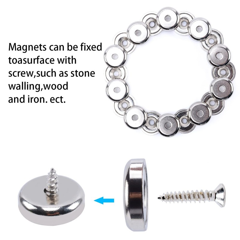 12Pcs Super Strong Neodymium Magnet with Holes, Ring Rare Earth
