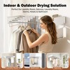CAEXABO Wall Mount Drying Rack 32", 65LBS Retractable Clothes Rack,