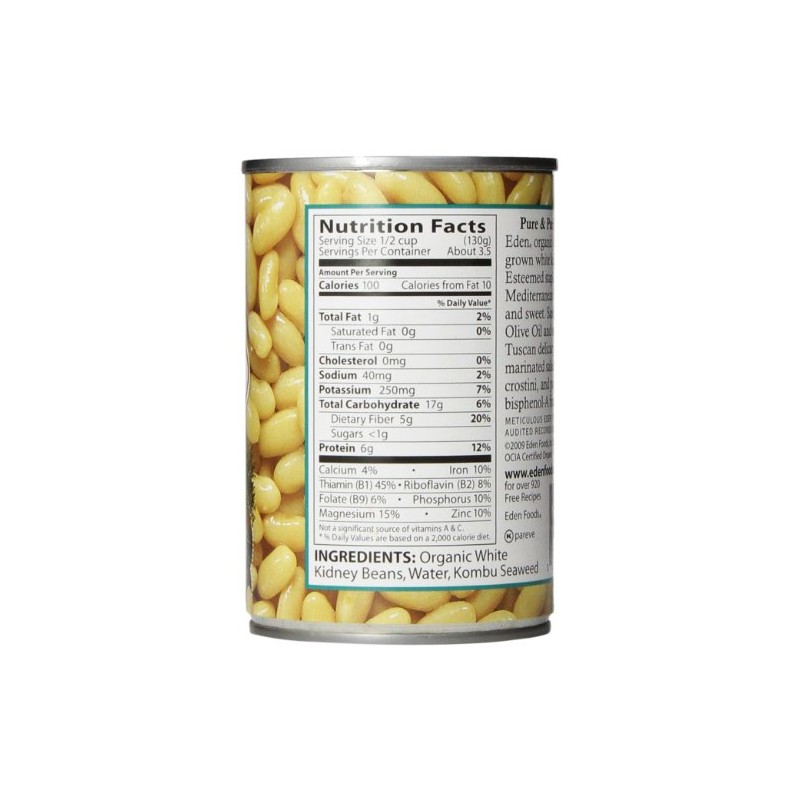 Eden Organic Cannellini White Kidney Beans, 15 Oz