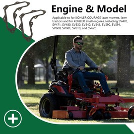 (2 Pack 20-041-13-S Valve Cover Gasket for Kohler Courage SV470-SV620 & More - Replaces OE 20-041-04-S | Fits Lawn Mowers & Tractors