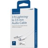 Insignia 0.9m (3 ft.) Lightning/3.5mm Stereo Audio Cable - White