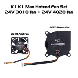 BCZAMD K1 Max 3D Printer Accessories 24 V 3010 Hotend Cooling Fan and Axial 4020 Fan Brushless Fans Replacement: High Airflow Dual Ball Bearing Fan for K1 Extruder Hot End Heatsink