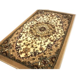 Bellagio Traditional Oriental Door Mat Design 401 Ivory (24 Inch X 40 Inch)