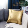 BRAWARM Gold Leather Throw Pillow Covers 20 X 20 Inches