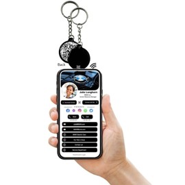 Tap Tag Keychain- NFC Tap-to-Share Digital Contact Card, tap Keychain, Share Contact Information, Social websites, Review Sites