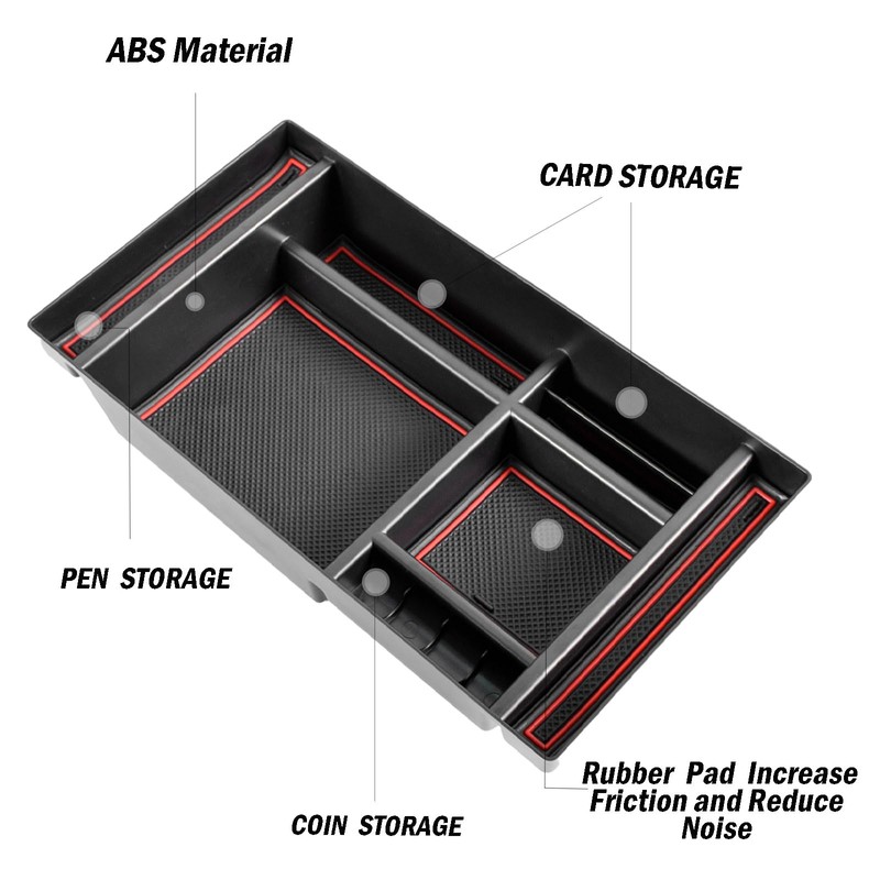 TACOBRO Center Console Organizer Tray Compatible with 2019-2021 Chevy Silverado