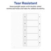 Customizable TOC Ready Index Black and White Dividers, 5-Tab, 1
