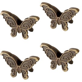 4 piezas de clips de papel de metal con mariposa, clips para libros, clips para carpetas, vintage, clips para cuaderno de bitácora, accesorios para cuadernos, clips decorativos para oficina
