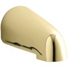 Kohler K-373-PB Devonshire 4-7/16-Inch Non-Diverter Bath Spout, Vibrant Polished Brass
