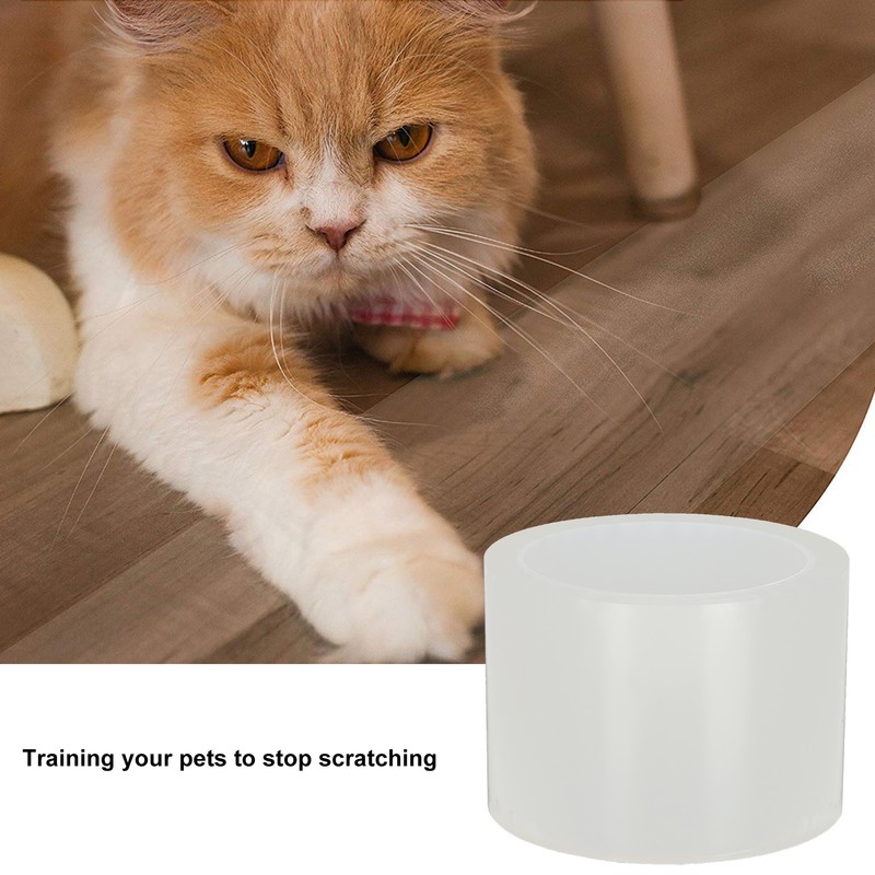 Cat AntiScratch Tape Transparent Furniture Protector Cat Training Deterrent Tape(L